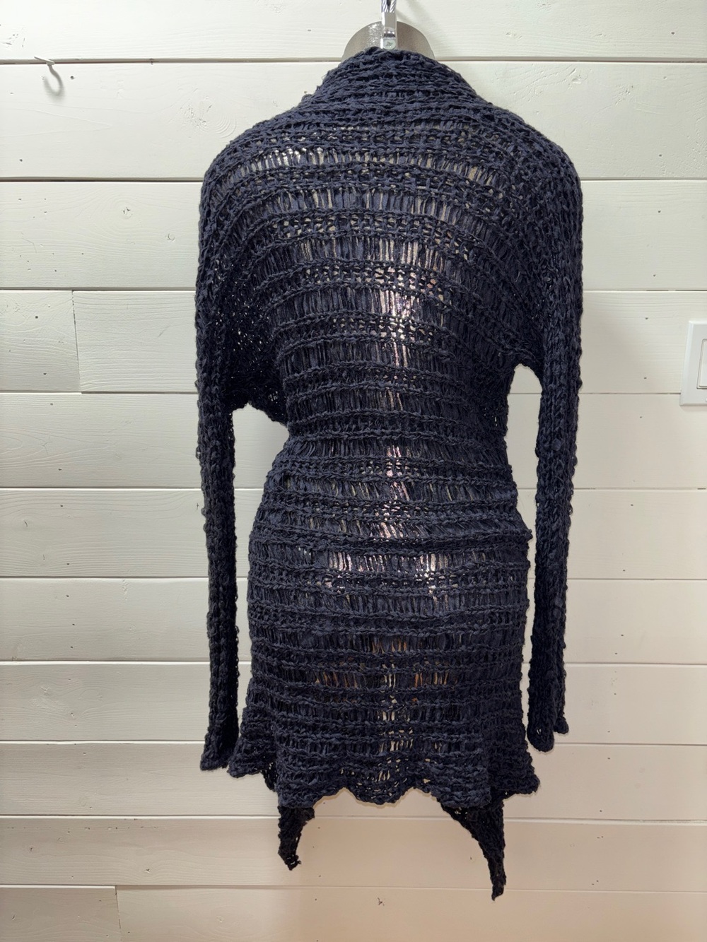 Sandwich_ Wool Blend Open Knit Asymmetrical Cardigan – Size S - Picture 4 of 11